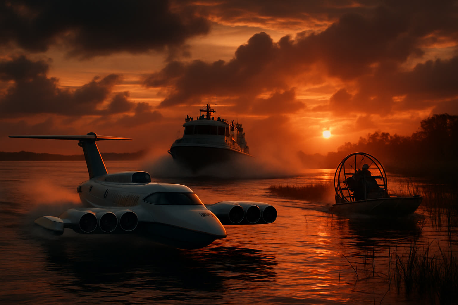 Ekranoplano vs hovercraft vs airboat: diferencias técnicas y ventajas