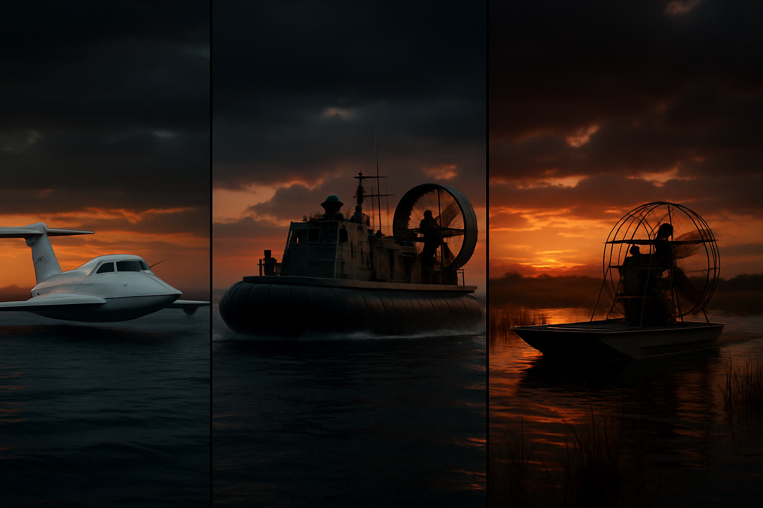 Ekranoplano vs hovercraft vs airboat: technical comparison 2025